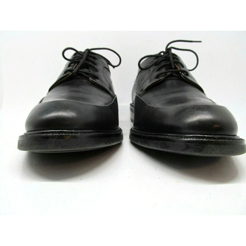 Cole Haan Grand Os Warren Black Leather Apron Toe Derbys Mens  Size US 8 M